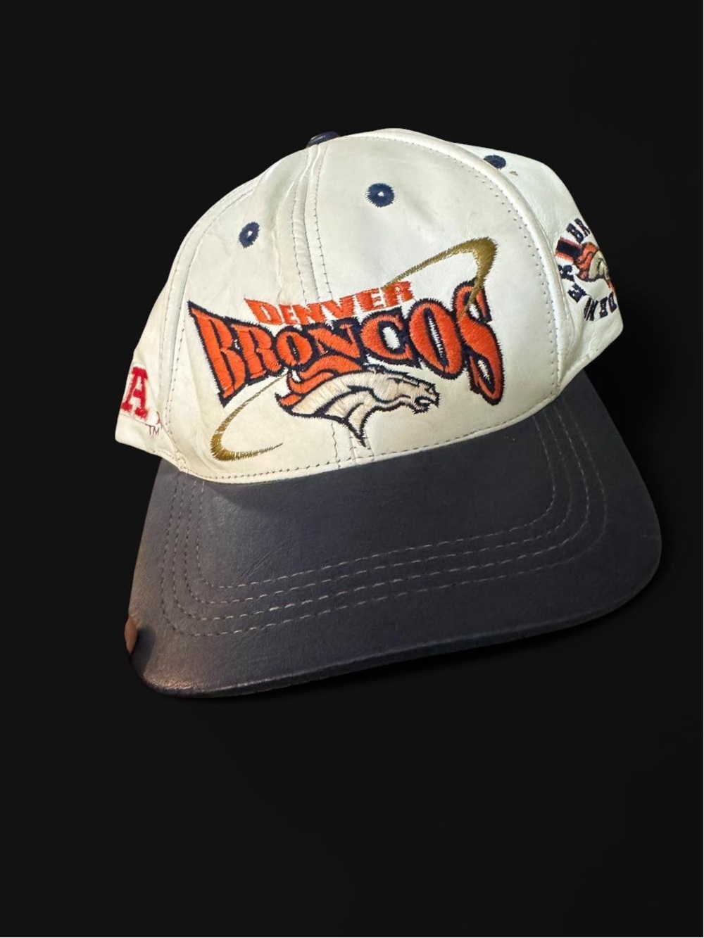 NFL Denver Broncos White and Navy Embroidered Logo Cap